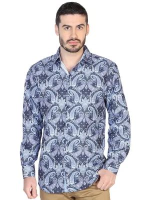 Camisa Casual Manga Larga para Hombre 'El Señor de los Cielos' *AZUL-43061*