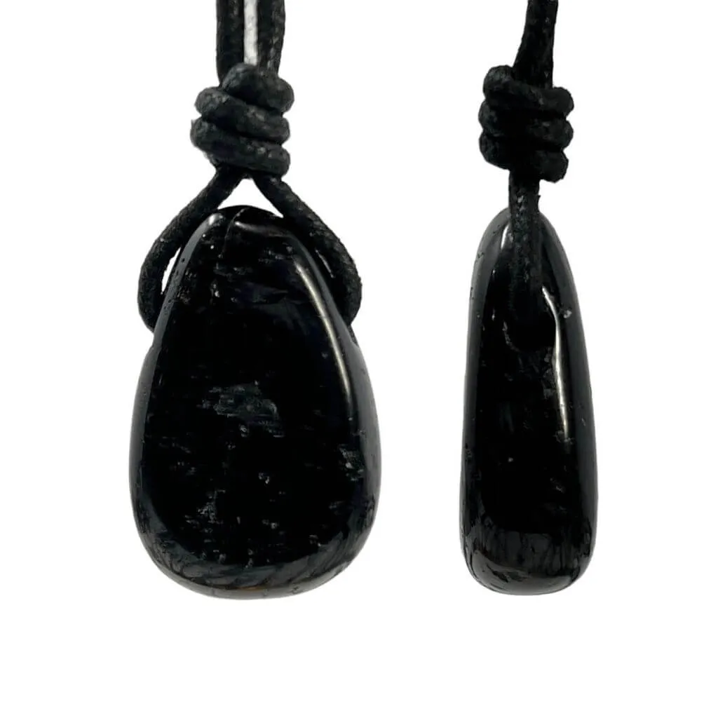 Luck Strings Black Tourmaline Pendant - Protective Shield