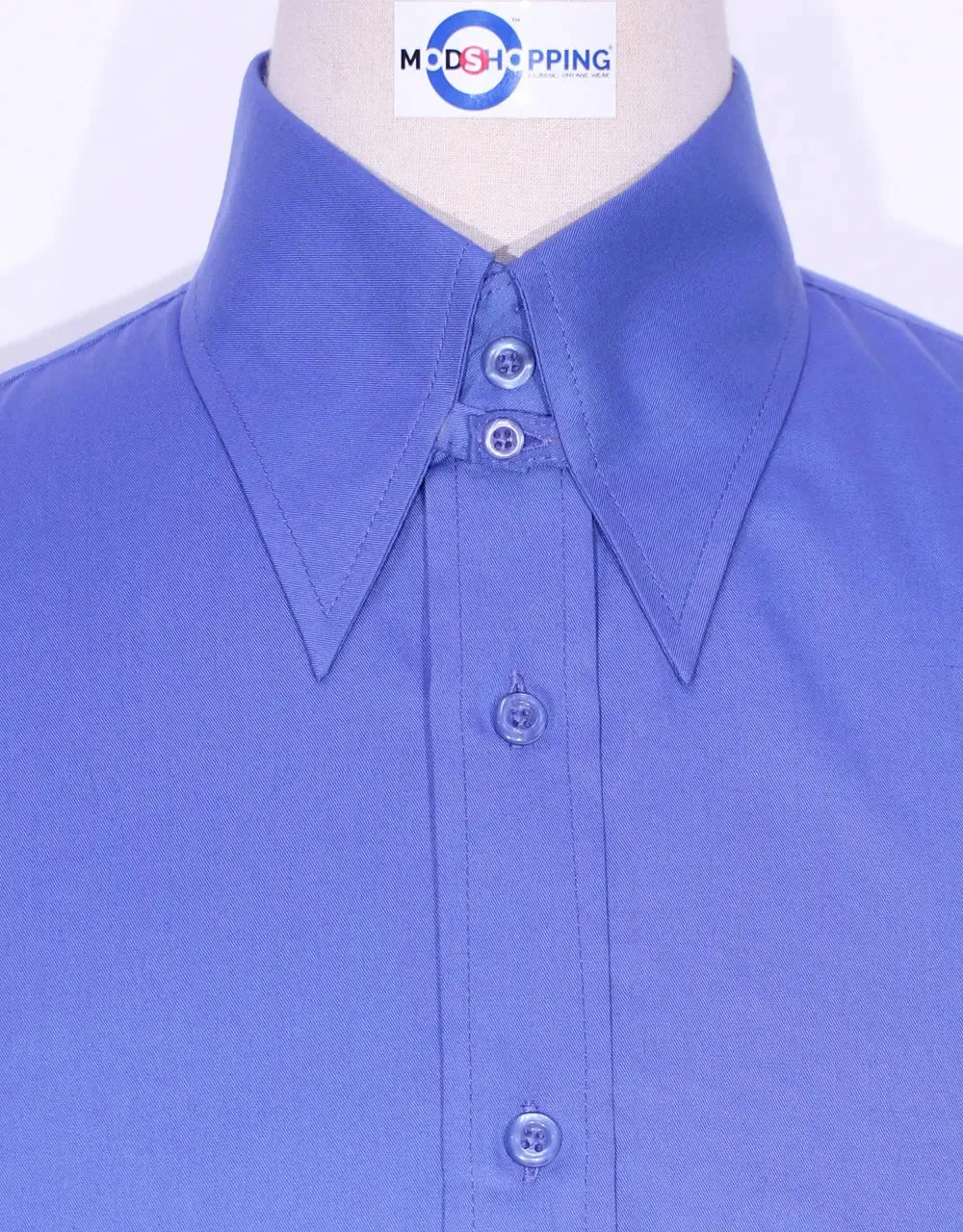 Men's Tab Collar Shirt - Sky Blue Tab Collar Shirt