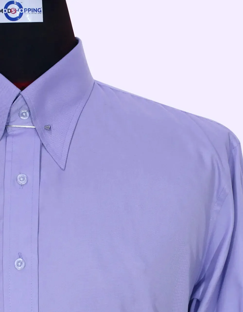 pin collar shirt | lavender color shirt for men