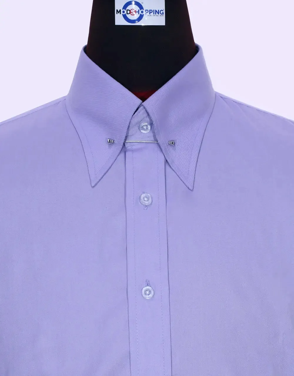 pin collar shirt | lavender color shirt for men