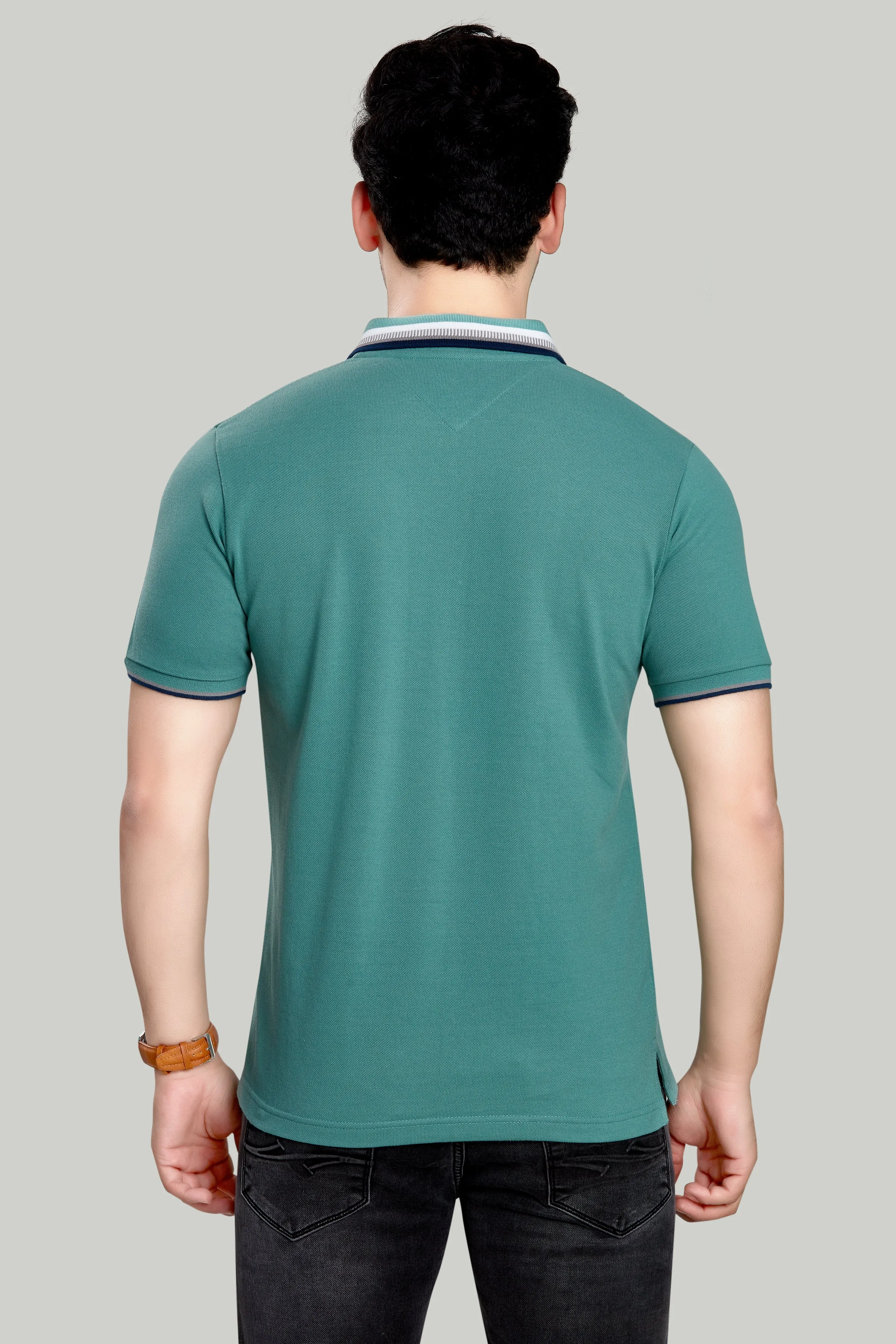 Tipped Collar Solid Polo