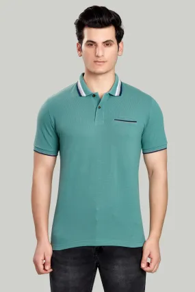 Tipped Collar Solid Polo